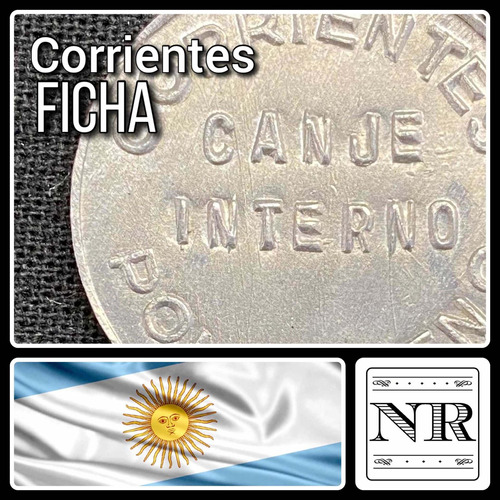 Ficha - Corrientes Polietilieno - Valor 10 - Cuño Aluminio