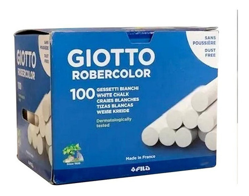 Tiza Giotto Robercolor Blanca X 100 Unidades Hipoalergénica