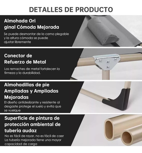 Esenzo cama plegable con colchon desmontable portatil