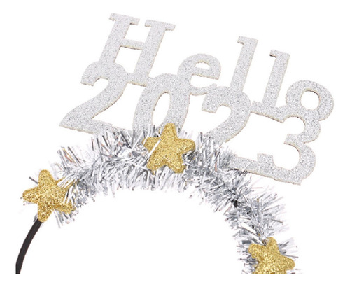 Glitter Hello 2023 Diadema Fiesta Accesorio Para El Argén