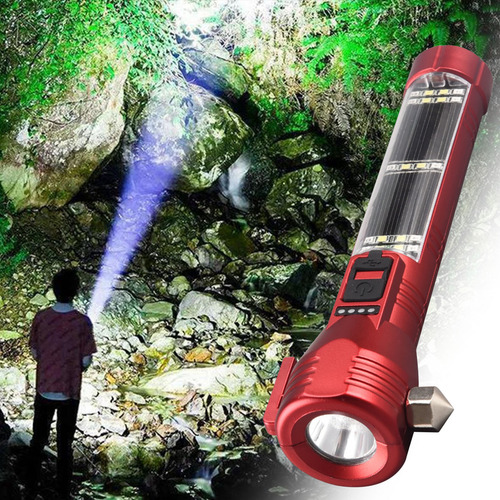 Linterna Led Usb E Solar Con Carga Usb Para Coche, Luz Fuert