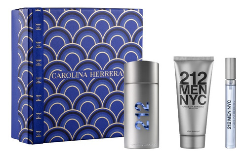 Set Perfume 212 Men Edt 100 Ml+ 10 Ml + After Shave 100 Ml