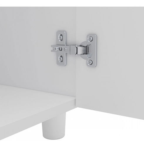 Armario multiusos Floreal con 1 puerta y 3 estantes, color blanco, PNR