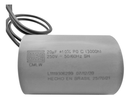 Capacitor Eletrônico 20uf 250vac 50/60hz Para Motor