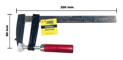 X4 Prensa Sargento Carpintero 80x250 Isard Con Protectores