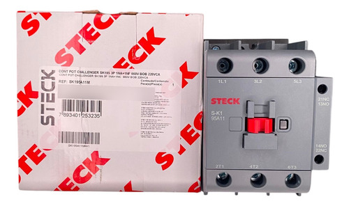 Contactor 95a Sk1 3p 1na+1nc 660v Bobin 220v Steck Sk195a11m