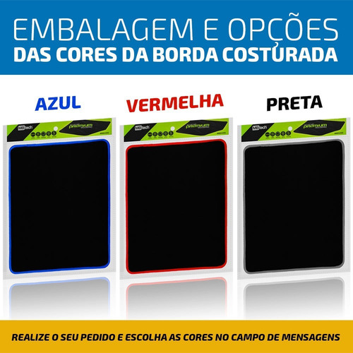 Kit 50 Mousepad Gamer Borda Costurada Speed Edition 27 X 22