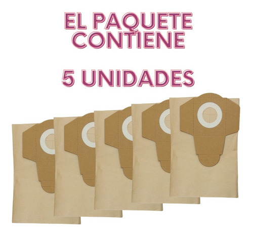 Imagen 3 de 6 de Bolsas Para Aspiradora Ultracomb Pionero As4310 Boca 65mm