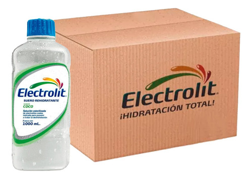 Electrolit Suero Sabor Coco 1 Lt - Caja 6 Piezas (1000 Ml)