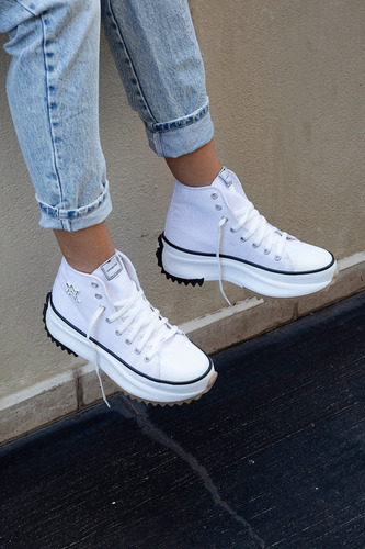 Imagen 2 de 7 de Zapatillas Mujer Plataforma Moda Araquina Goma Alta Atlanta