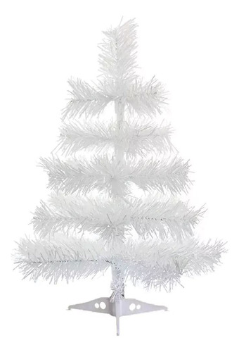 Arbol Navideño Blanco 60cm, Pie De Plástico