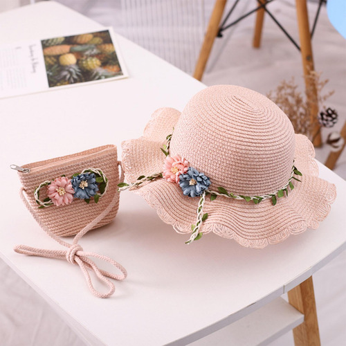 Sombrero De Sol Para Niños, Gorro De Playa, Bolso De Mano