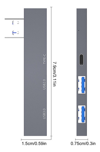 Usb 3.0 Hub Expansor Usb Divisor Usb Adaptador Usb Para