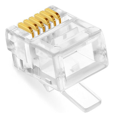 Necables 20 Paquete Conector De Paso Rj11/rj12 Enchufe Modul