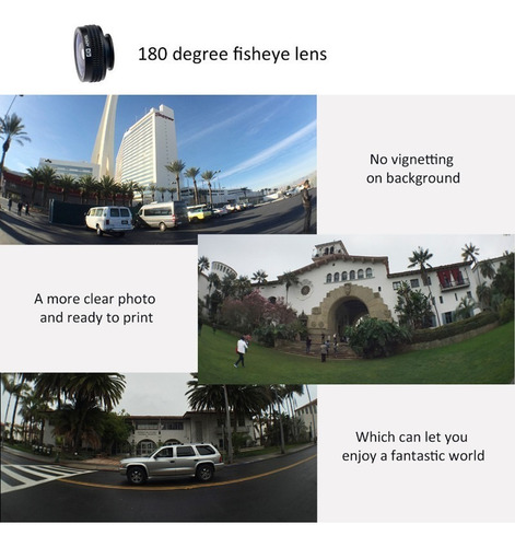 Lente Grande Angular Inteligente Fisheye 180 Fisheye Pratead