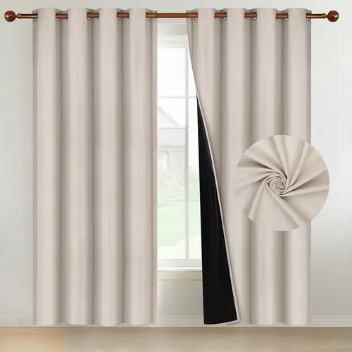 Cortina 100% Blackout Terciopelo Engomada 135x220 Casatua X2