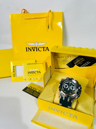 Reloj Invicta Venom Plateado/verde Fullset Para Hombre