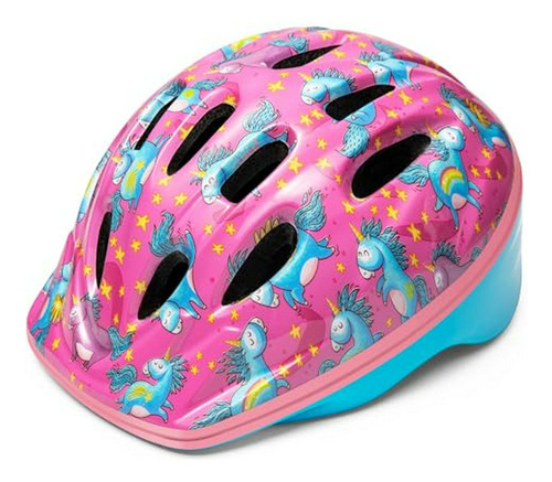 Casco De Bici Ajustable Para Niños Unicornio, 14 Ventilacion