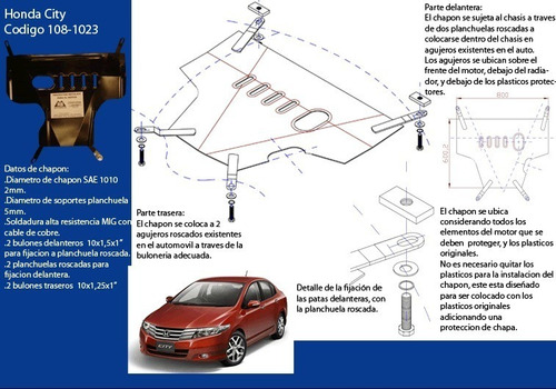 Cubrecarter Reforzado Honda City 2009 (108-1023)