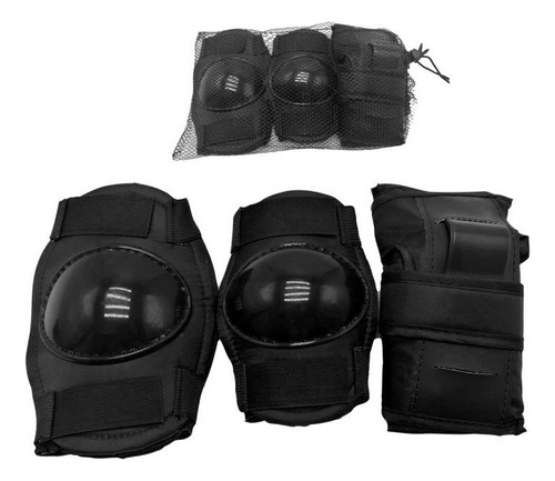 Set Infantil De Proteccion Coderas Y Rodillas Negro Shp