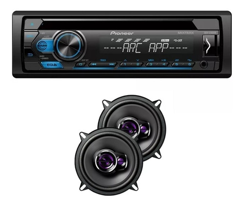 Kit Cd Player Dehs1180ub Pioneer + Falante 5 Polegadas 100w