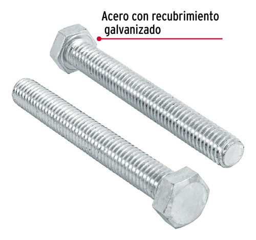 Tornillo Tipo Maquina 3/8 X 3´ Hexagonal Metal 40pz 44580