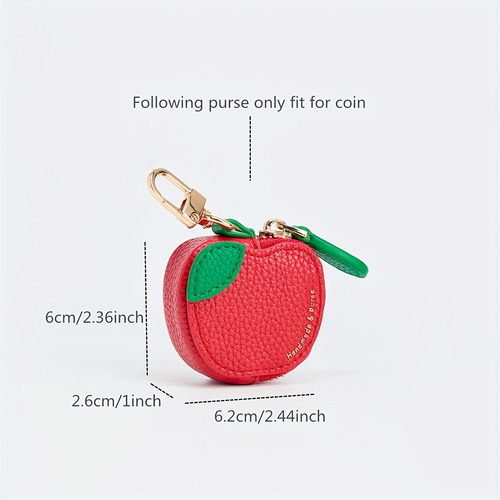 Monedero De Fruta Con Colgante De Manzana Roja