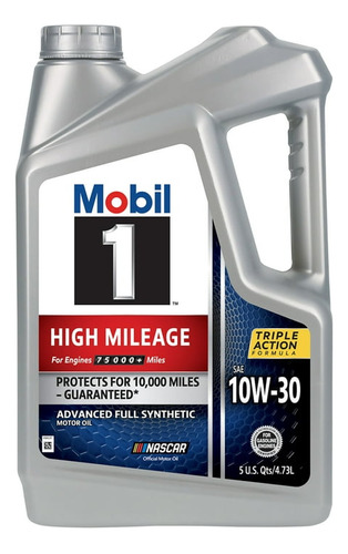 Aceite Sintético Mobil 1 10w30 Alto Kilometraje Garrafa 5qt