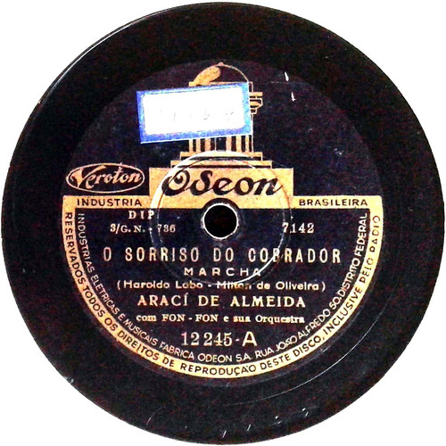 78 Rpm Aracy De Almeida 1942 Selo Odeon 12245