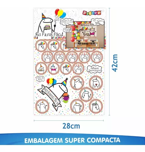 Kit Festa Pronta Decoração Flork Boneco Palito - 39 unid - Pular e Brincar  Artigos Para Festas