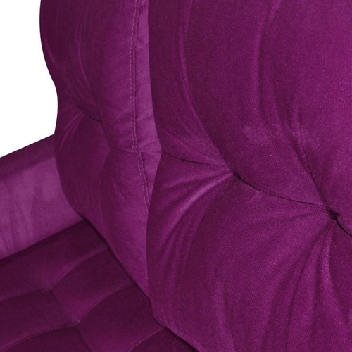 Sofá Cama Casal Reclinável Drika - Veludo Turkey Vinho