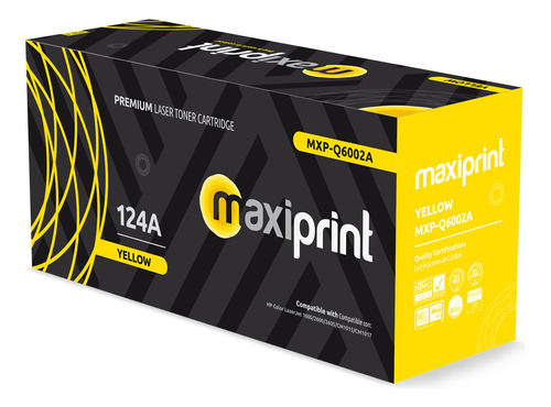 Toner Maxiprint Compatible Hp Yellow Q6002a 124a