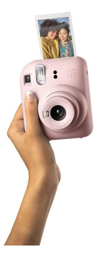 Câmera Instax Mini 12 Fujifilm Rosa Gloss - Fotos Em 10s Rosa Pastel