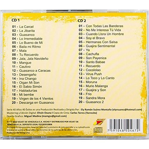 Cd Original Salsa Sexteto Juventud 40 Años 40 Exitos 2 Cds