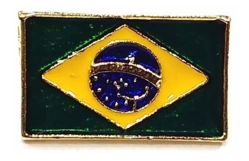 Kit 15 Pim Bótom Broche Bandeira Do Brasil 17mm P/ Souvenir