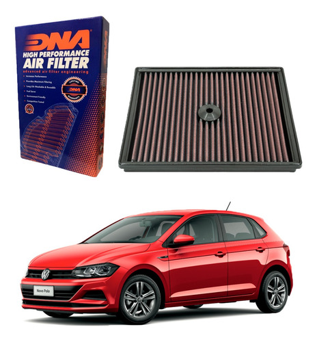 Filtro De Ar Esportivo Lavável Dna Filters Vw Polo 1.0 Turbo