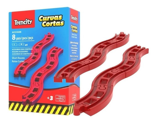 Imagen 2 de 2 de Trencity Vias Curvas Cortas Accesorio Plastico X8 Piezas Edu