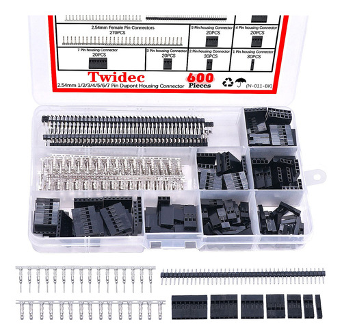 Twidec 600 Conectores Dupont De 0.100in, Conector De Carcasa