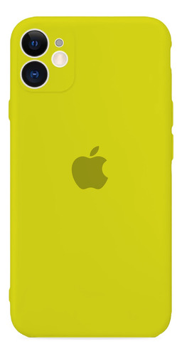 Carcasa De Silicona Para iPhone 11 + Cubre Cámara (colores)