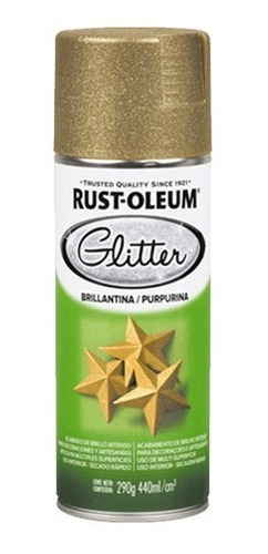 Pintura Aerosol Brillantina Glitter Rust Oleum Color Oro