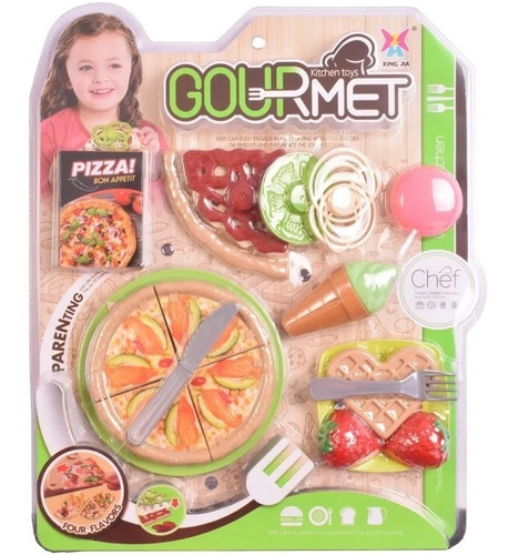 Juego De Comida Set Pizza Gourmet Con Muchos Accesorios