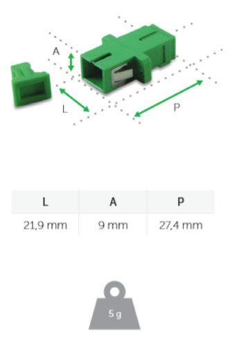 25 Unidades Adaptador Optico Simplex Sc/apc Xfa2 Intelbras
