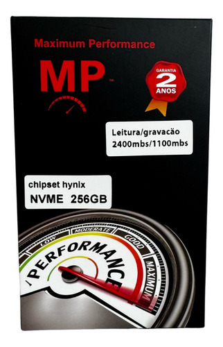 Ssd Nvme 256gb Maxx Performance 2400/1100mbs Envio Imediato Preto