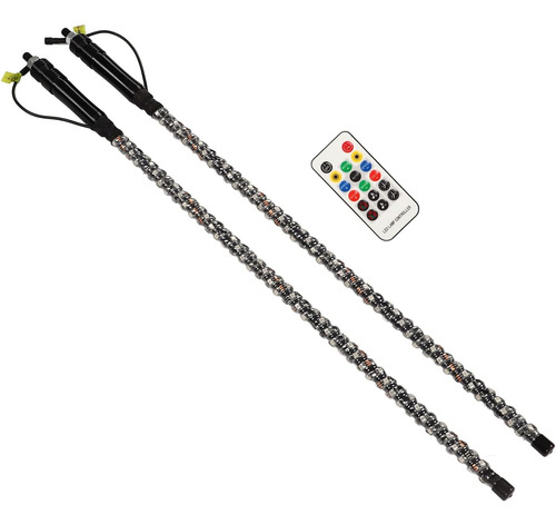 2 Luces Led Para Rzr Antenas Luz Rgb Con Bandera Luz Latigo