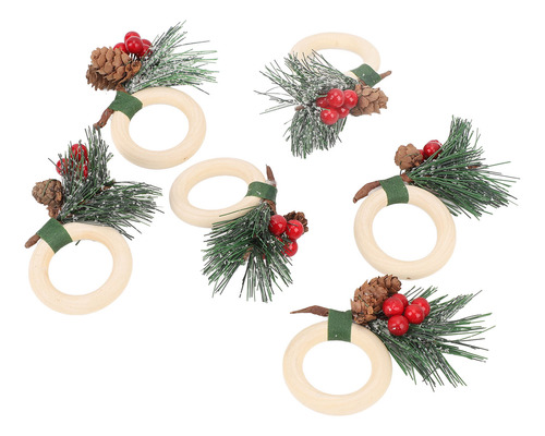 Servilleta De Mesa Navideña, 6 Unidades, Decoración De Piñas