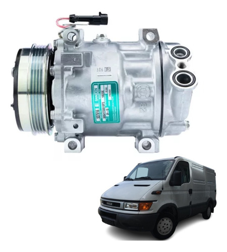 Compressor De Ar Condicionado Sd7v16 4 Canais 12v 2 Furos
