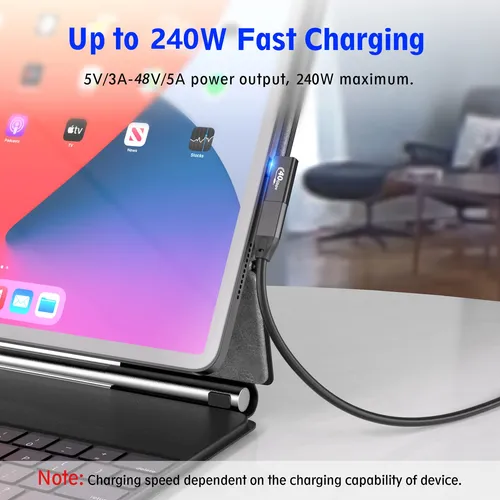 Adaptador Usb C 4 En Ngulo Recto, Hasta 40 Gbps