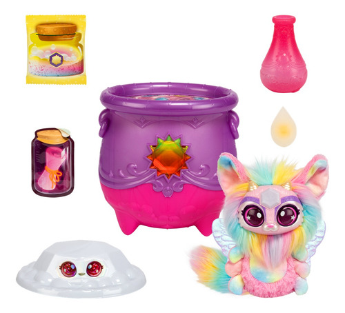 Magic Mixies Caldero Gema Sorpresa Shimmerverse Magical Bordó