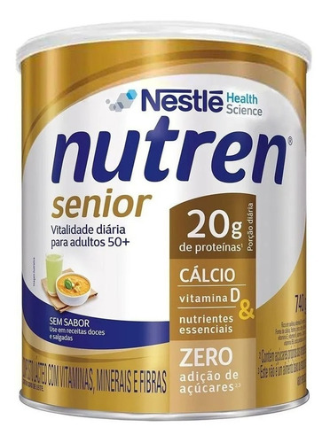 Nutren Senior Sem Sabor Suplemento Alimentar Lata 740g