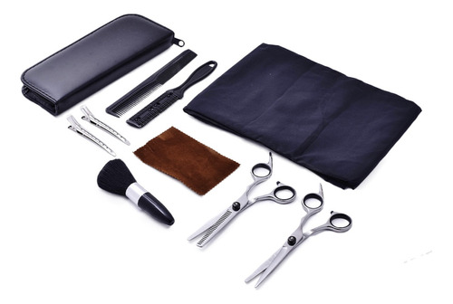 Kit Tijeras Para Cabello Estilista Barbero Profesional 10pza